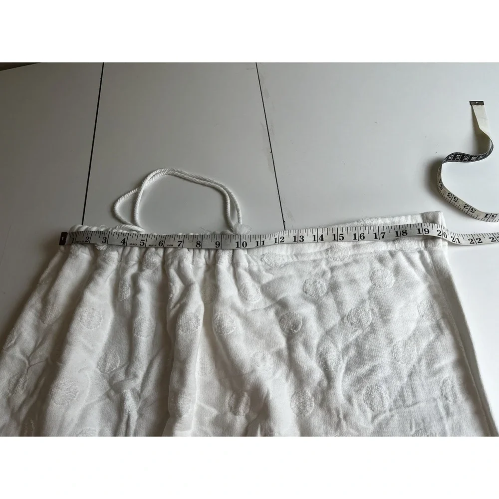 caro home women's white hook & loop  100% cotton terry wrap with straps